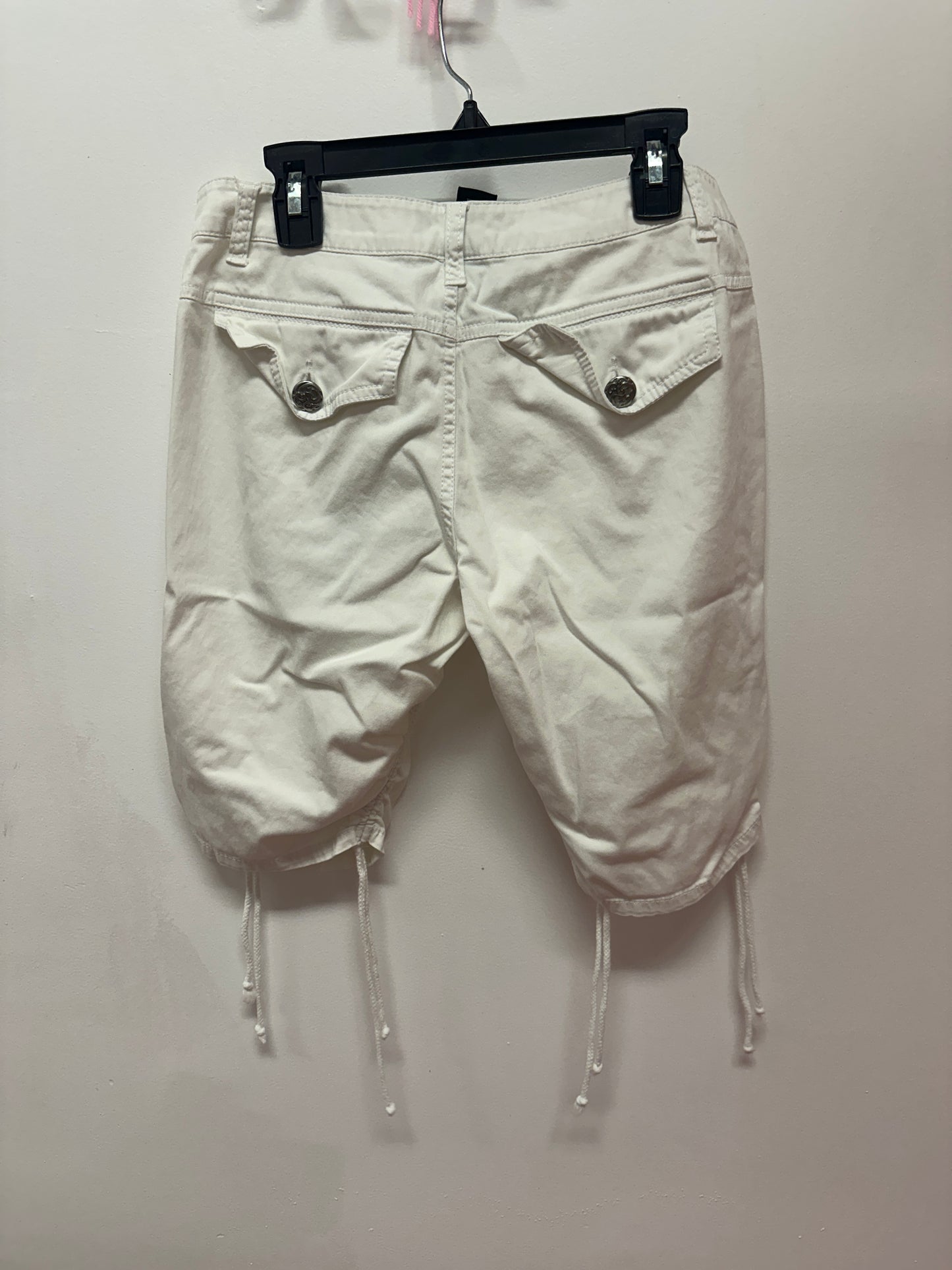 Dots White Capris