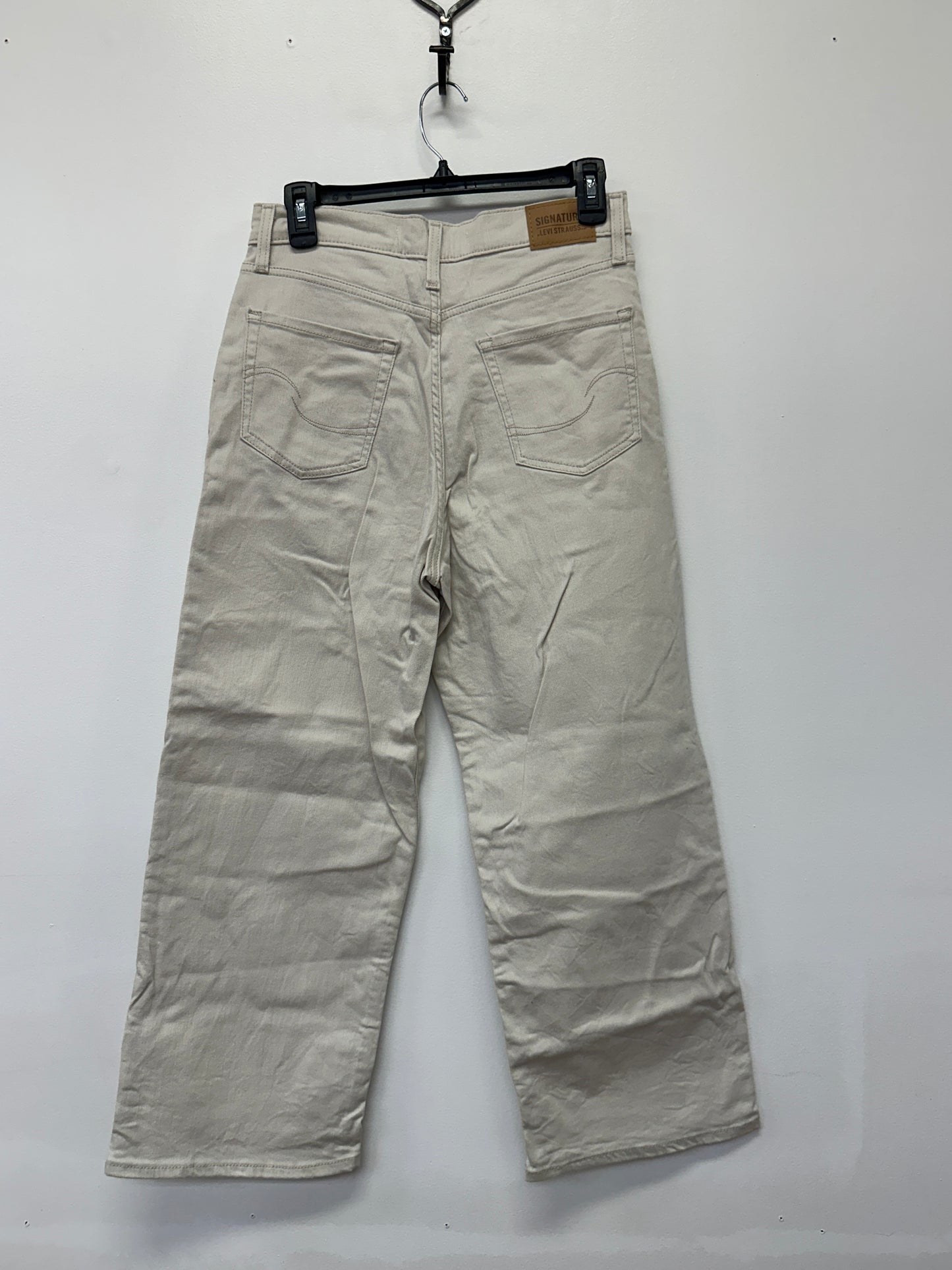 Levi Strauss Signature Cream High Rise Loose Crop Jeans W28