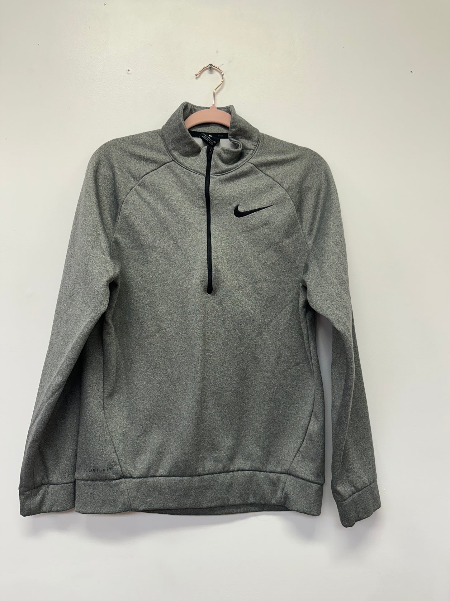 Grey Nike Dri-FIT Quarter Zip Pullover