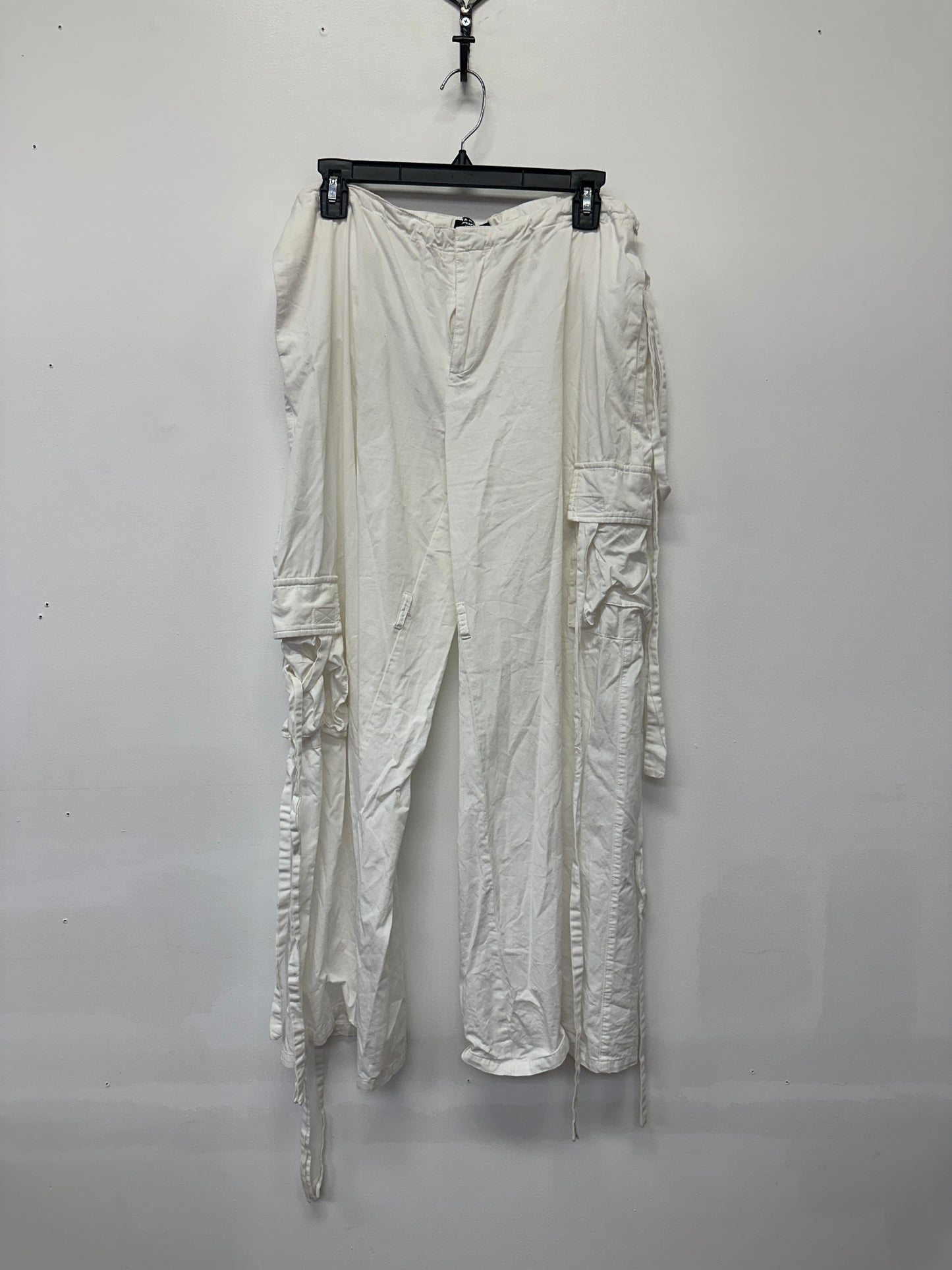 Jaded London White Cargo Pants