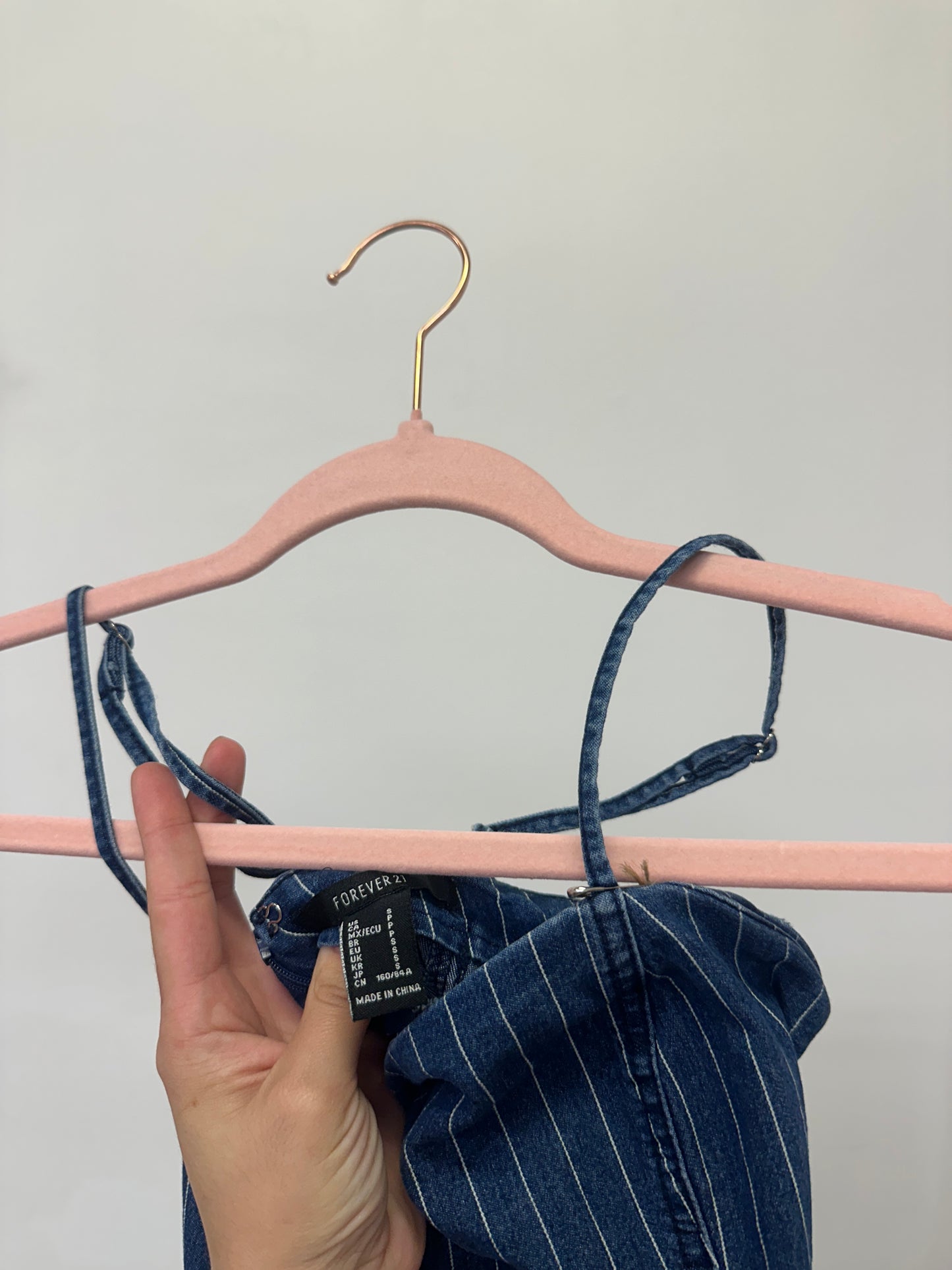 Forever21 Pinstripe Denim Dress