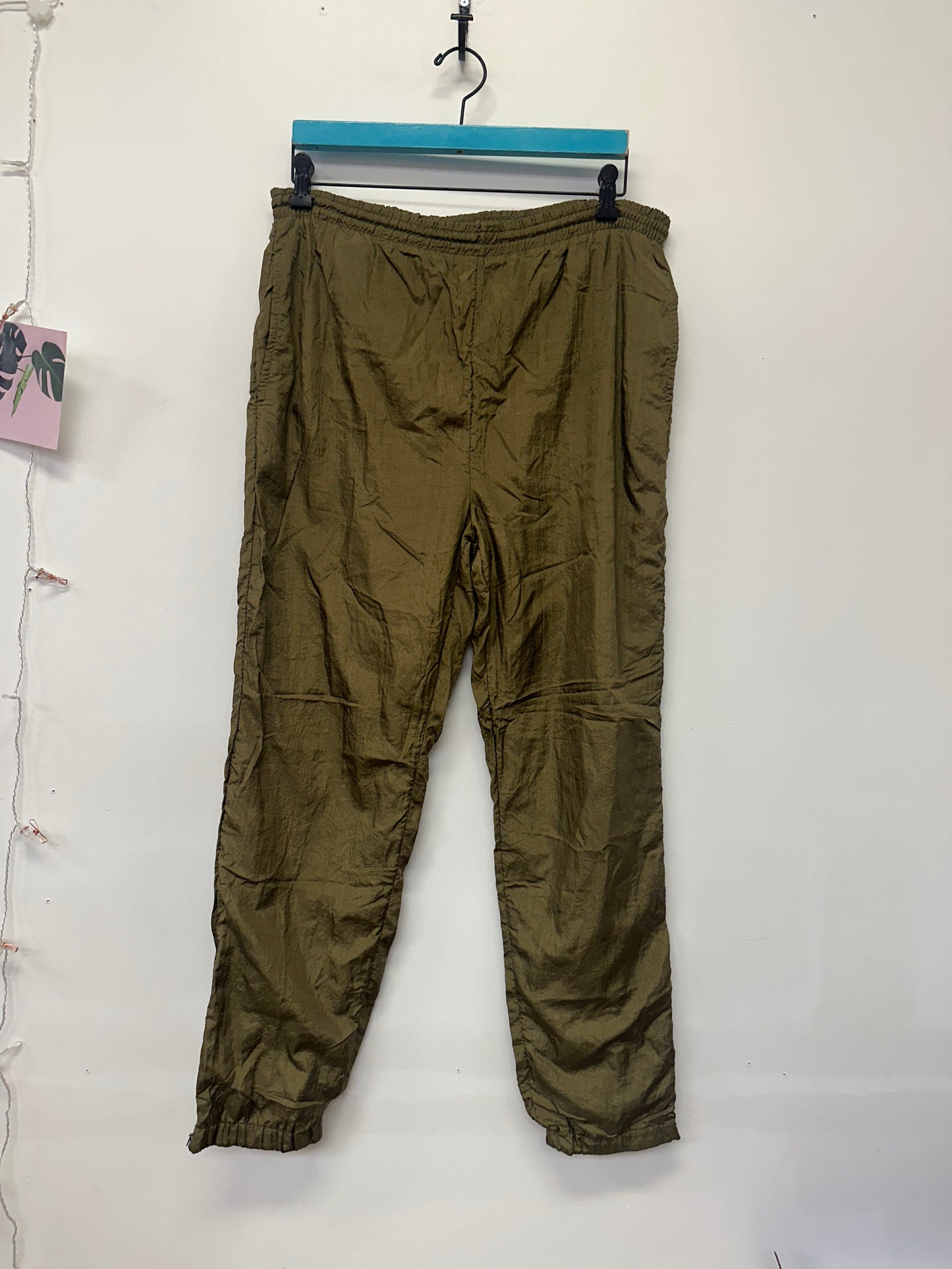 Olive Windbreaker Jogger Pants