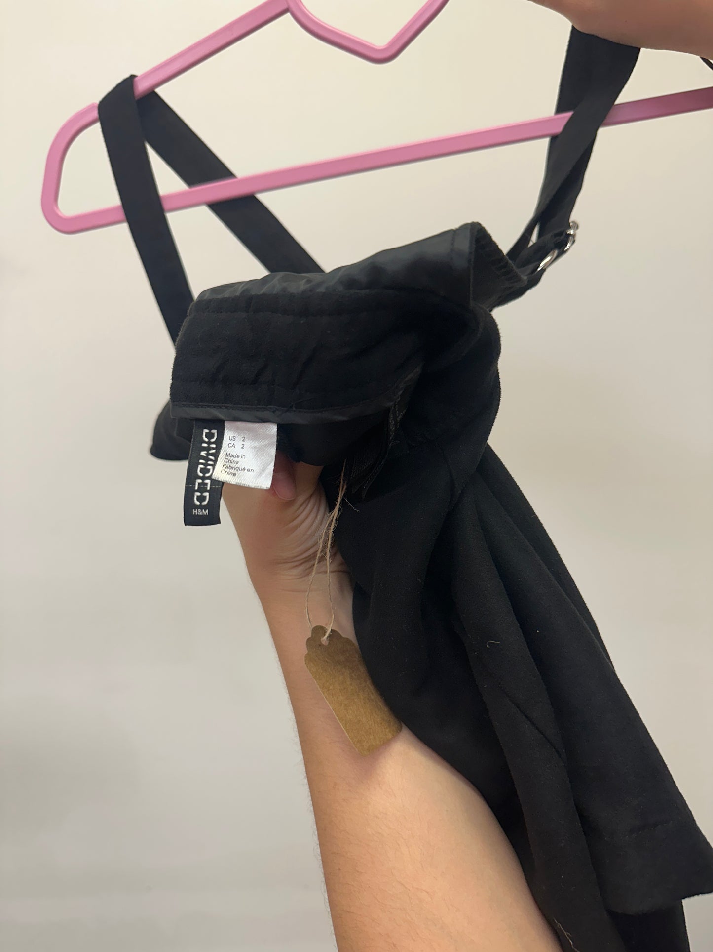 Black Overall Pinafore Dress