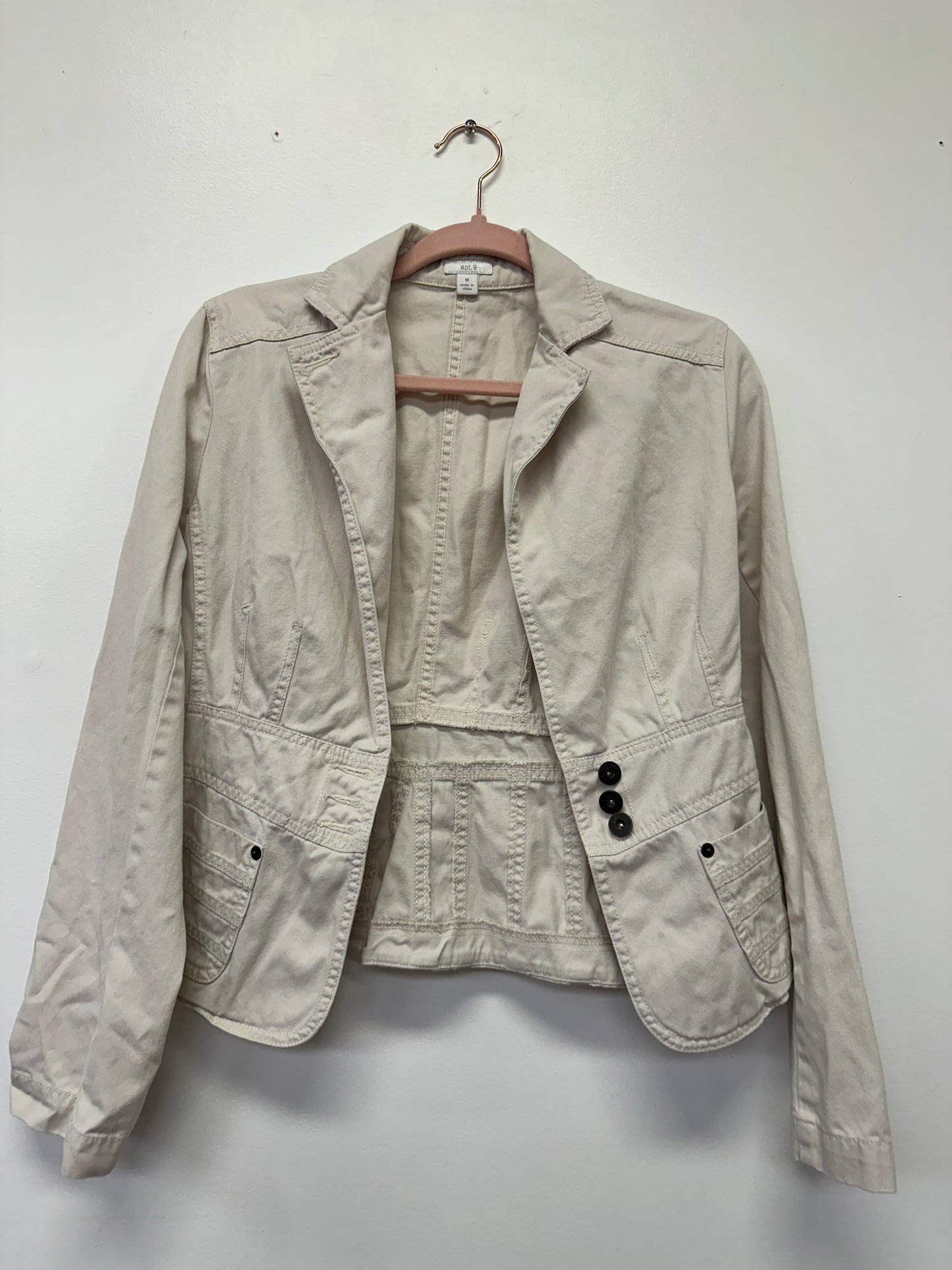 Cream Zip Up Jacket