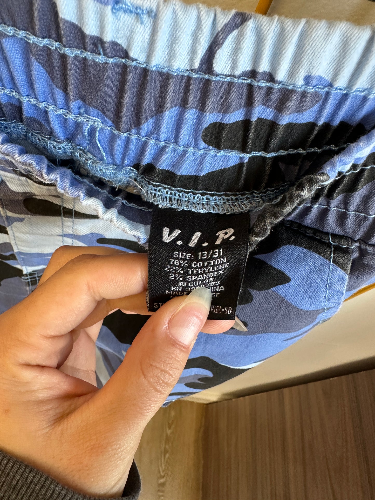 V.I.P. Blue Camo Cargo Jogger Pants