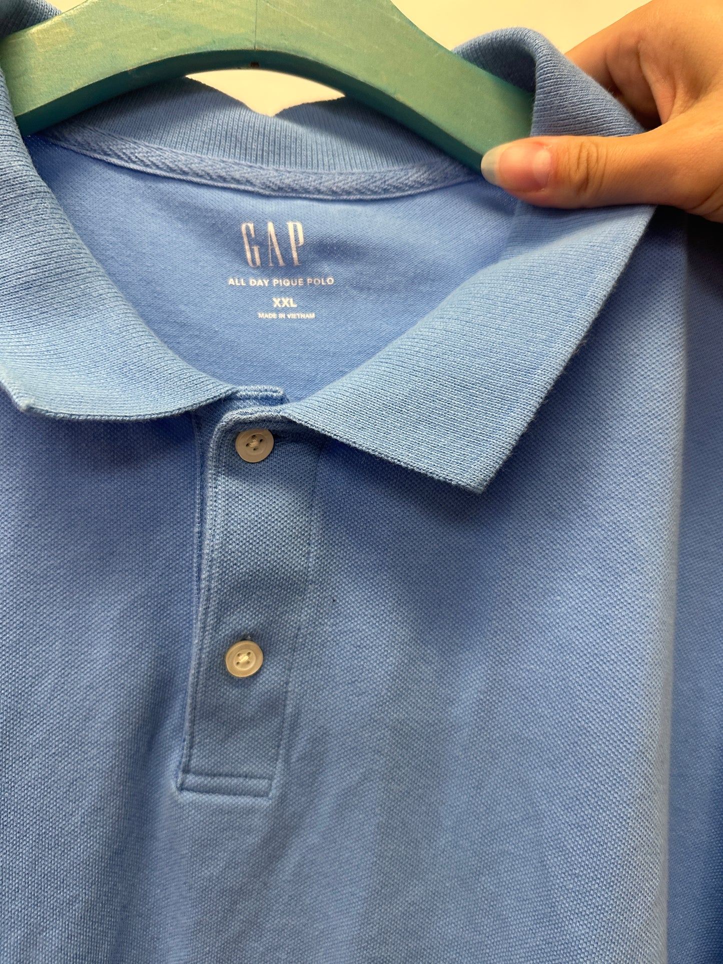 GAP All Day Pique Polo Light Blue