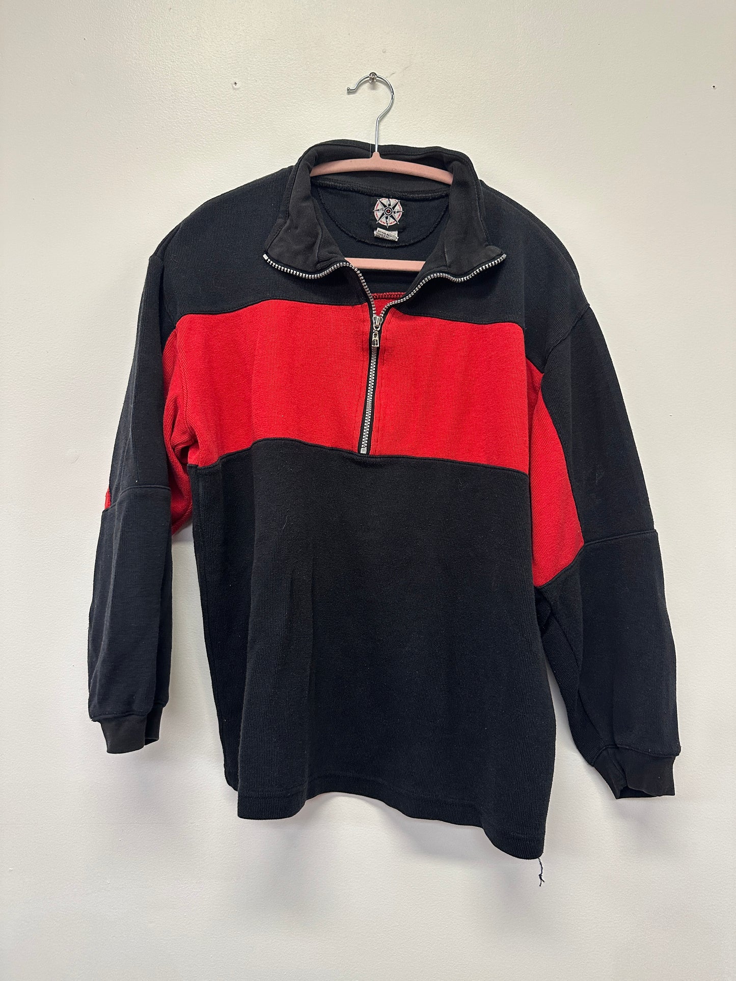Red & Black Quarter Zip Fleece