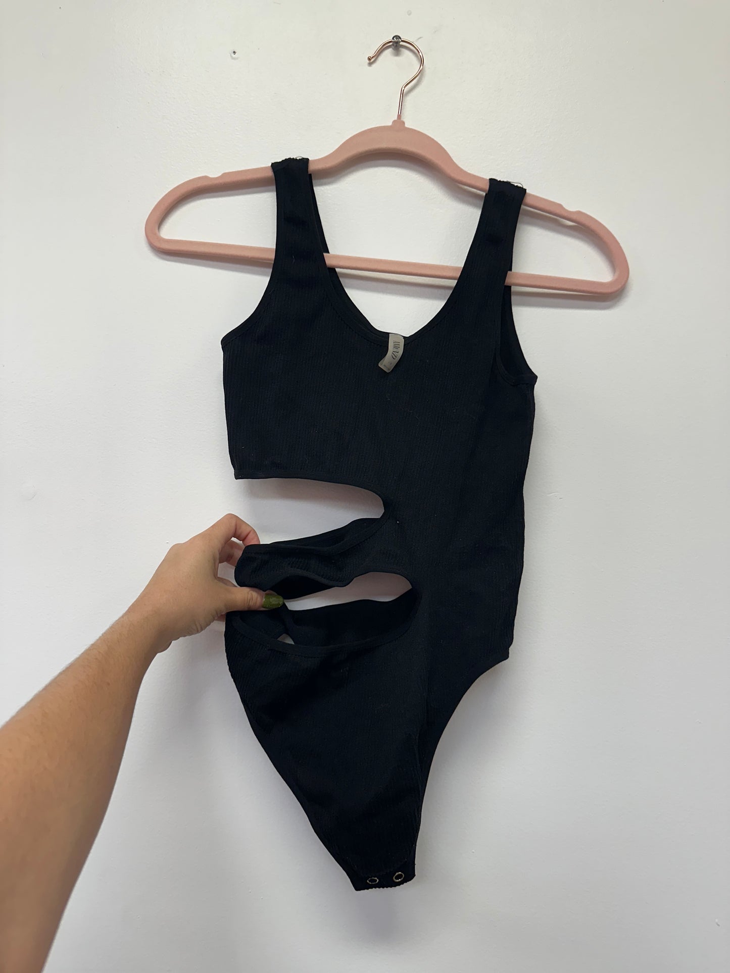 Black Cutout Bodysuit