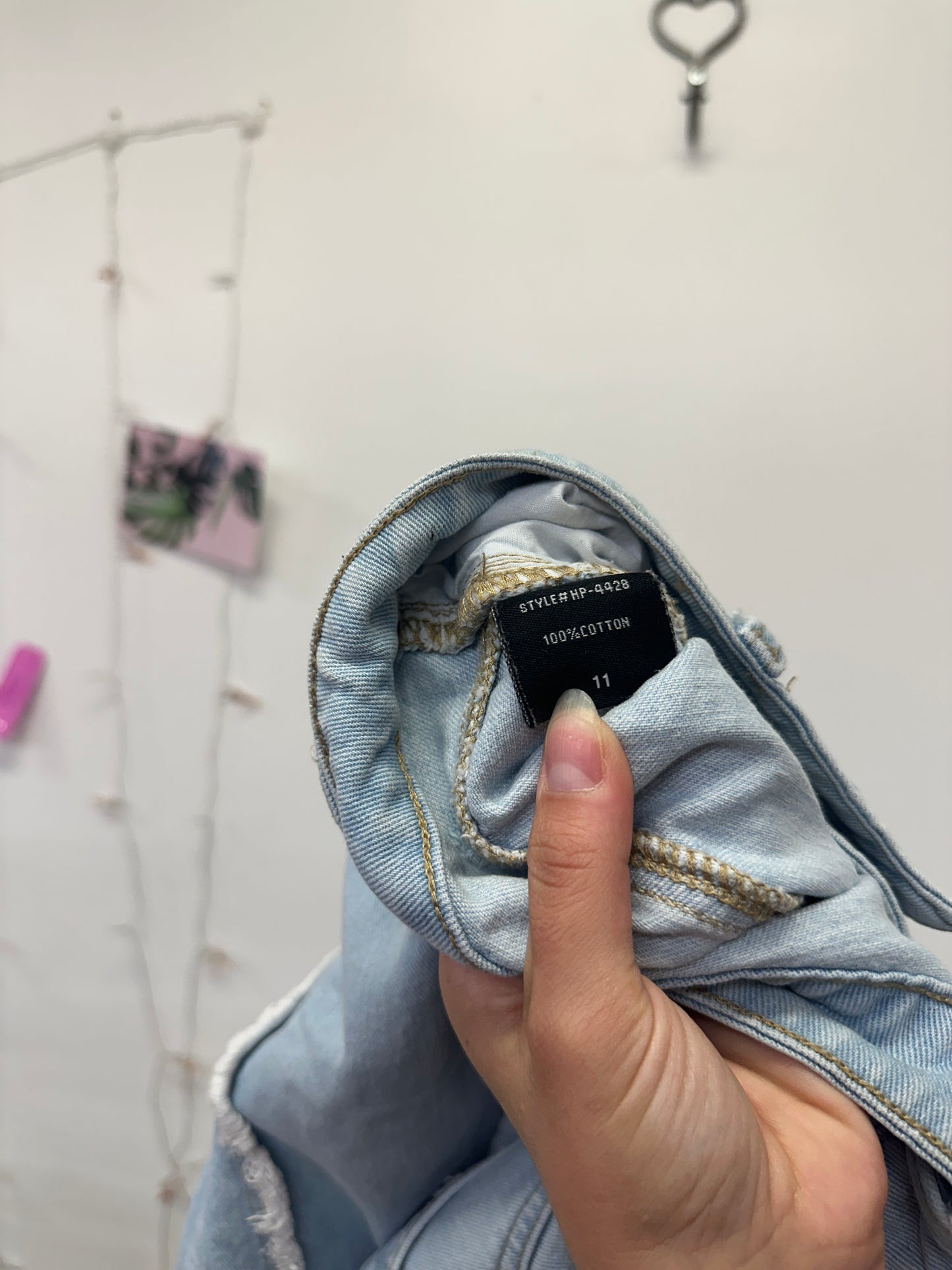 Fashion Nova Light Wash Distressed Jeans