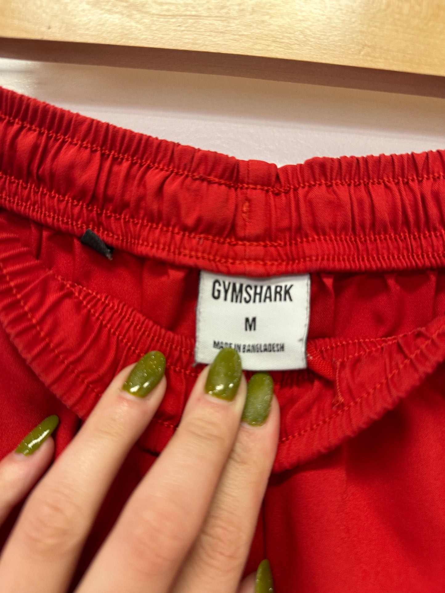 Red Gymshark Athletic Shorts