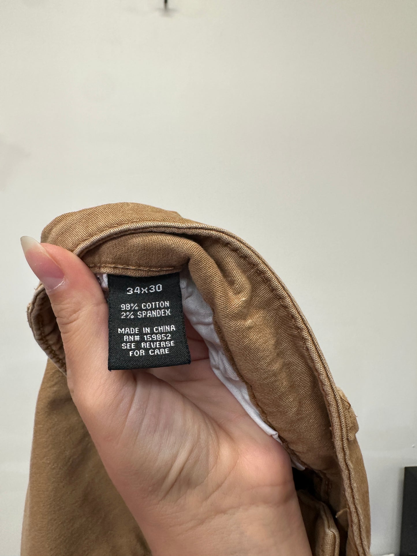 Tan Slim Cargo Pants