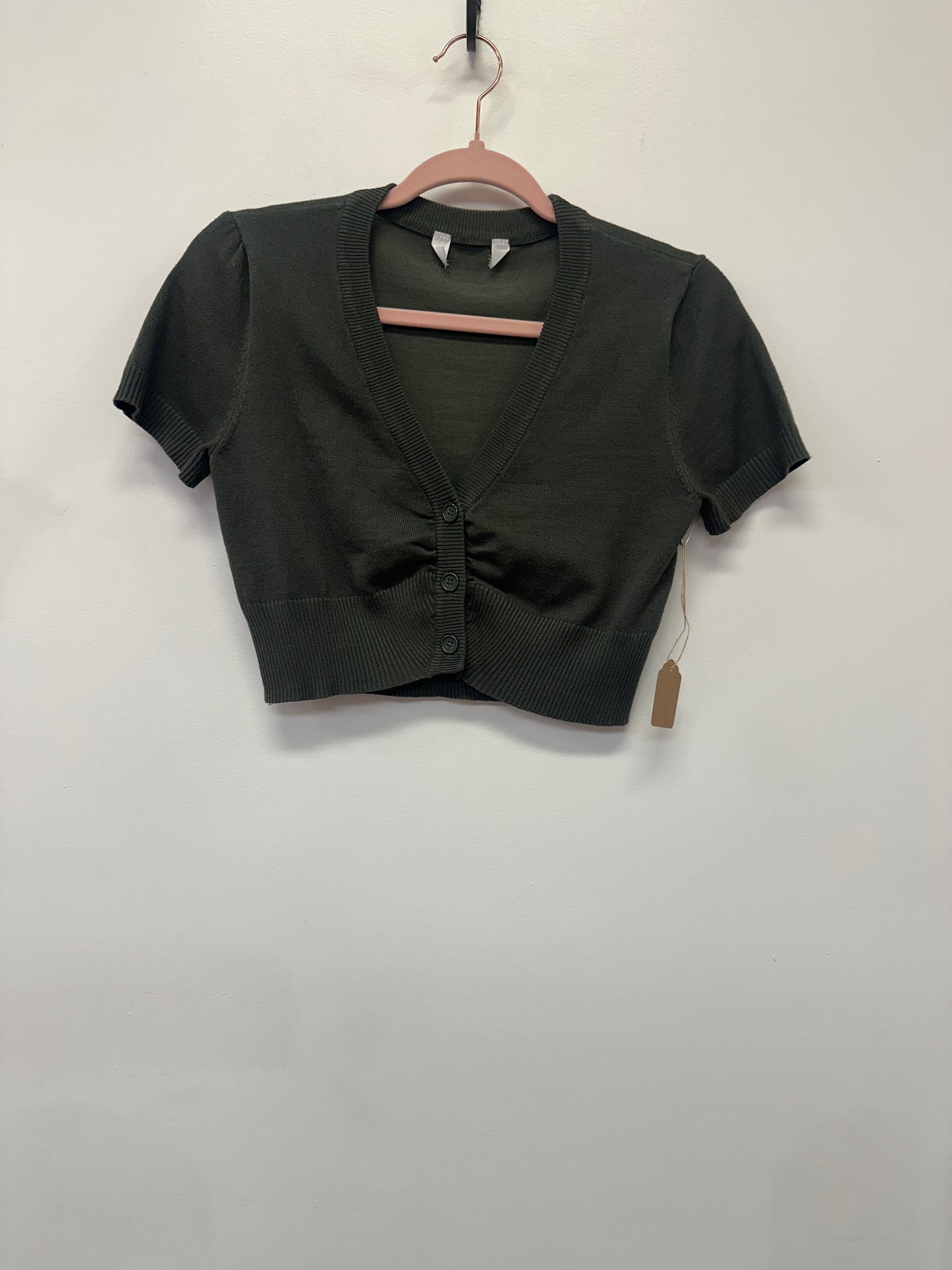 Cropped Button Cardigan