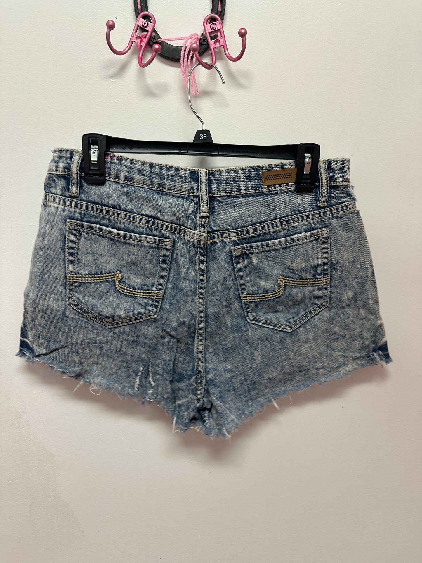 YMI High Rise Acid Wash Jean Shorts