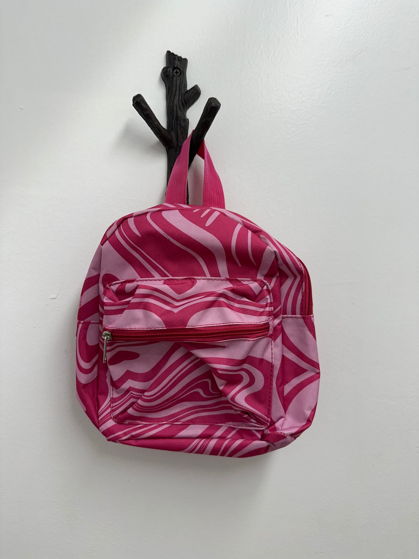 Pink Y2K Swirl Mini Backpack