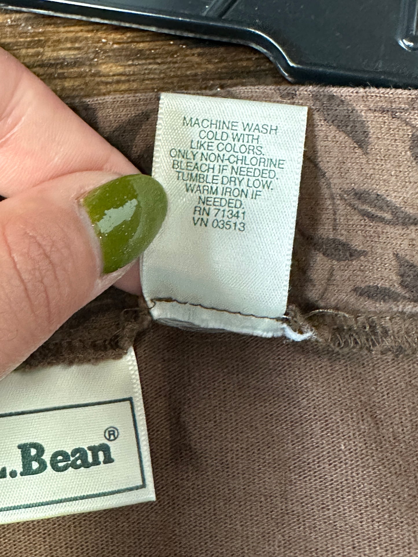 L.L. Bean Brown Floral Midi Skirt