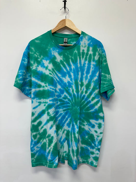 Blue Green Tie Dye Tee