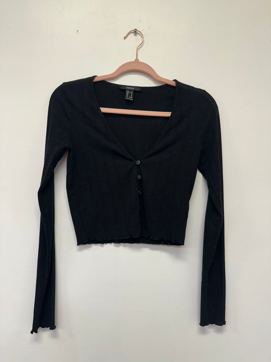 Black Cropped Forever 21 Cardigan