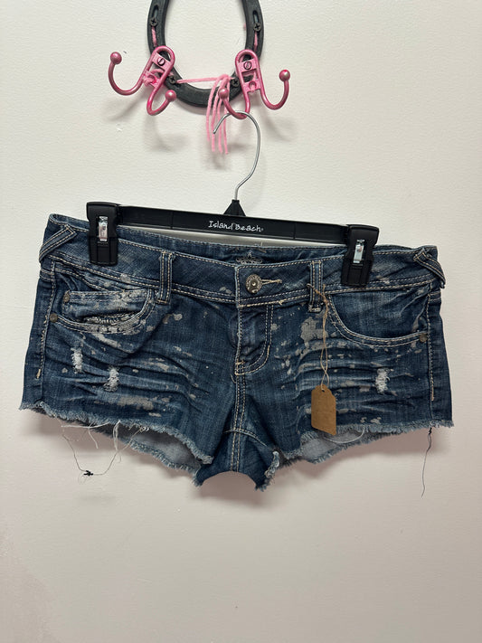 Almost Famous Paint Splatter Jean Shorts