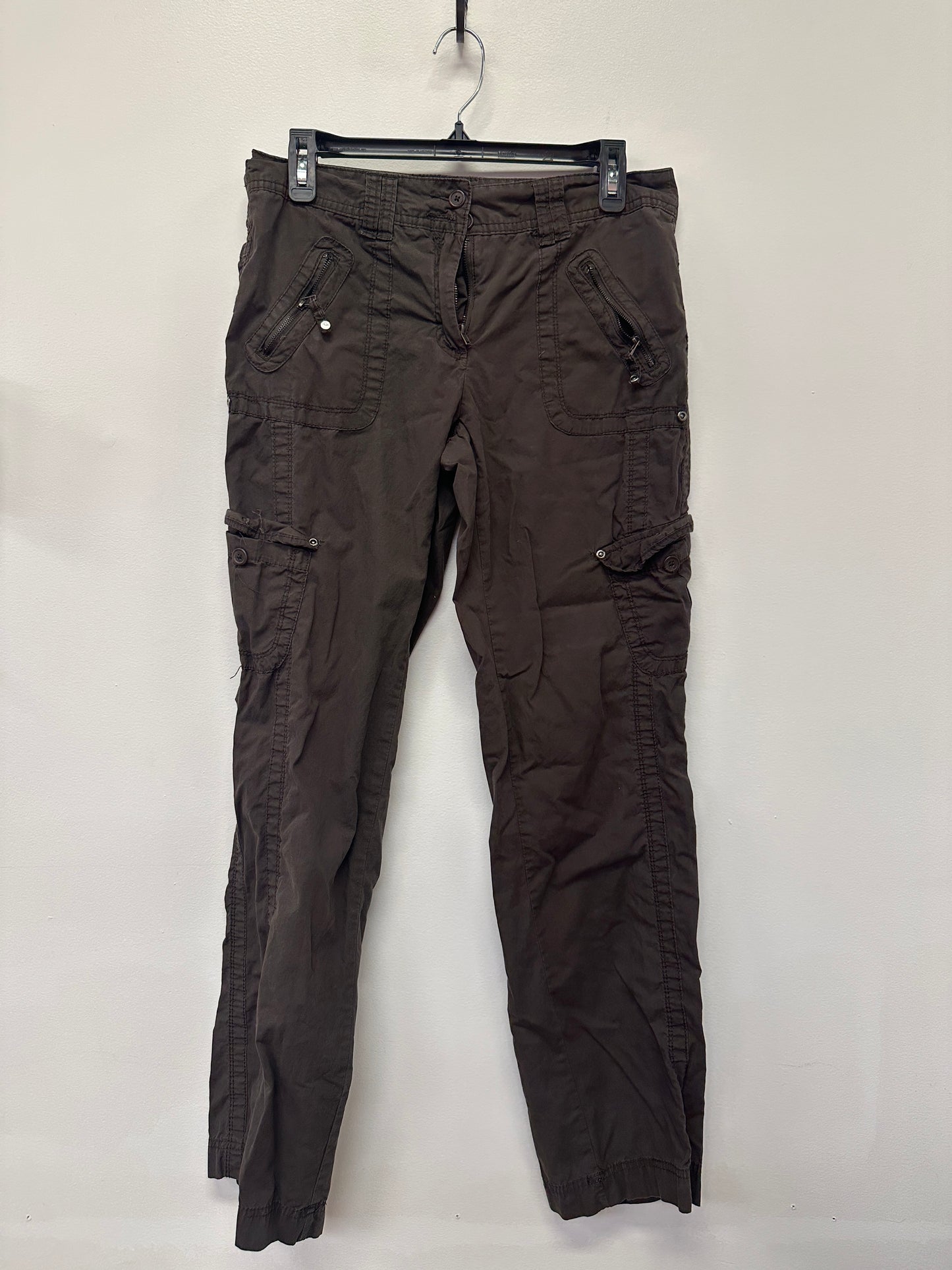 Dalia Collection Brown Cargo Pants