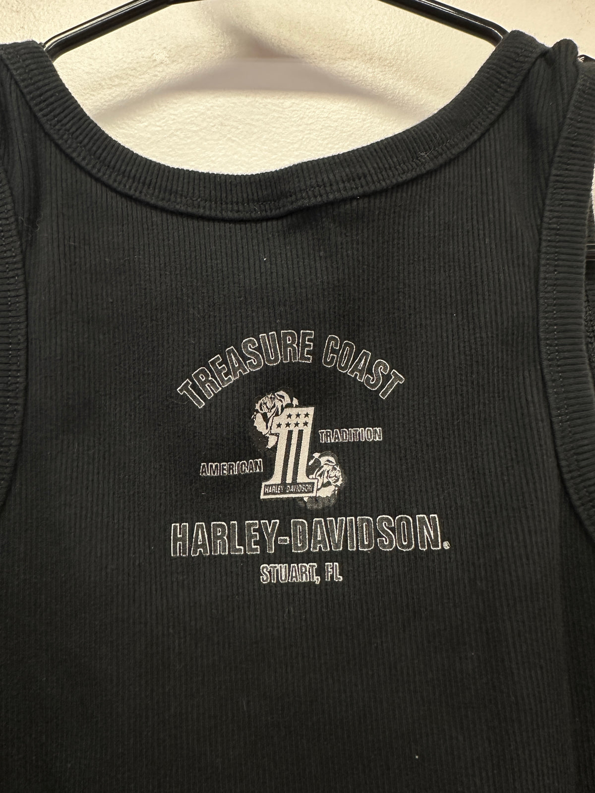 Harley Black Ribbed Tank Top