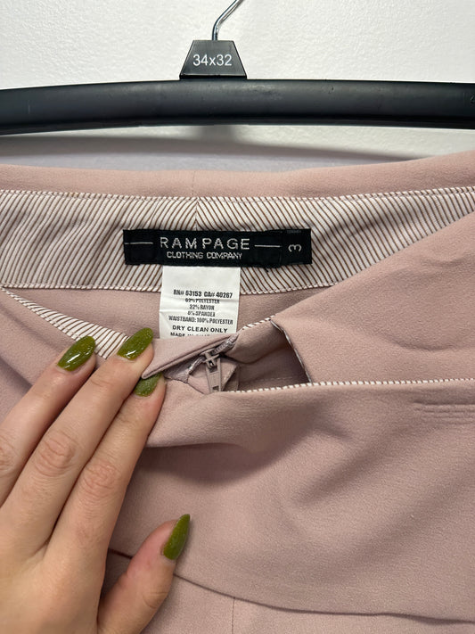 Rampage Blush Foldover Tie Waist Flare Pants
