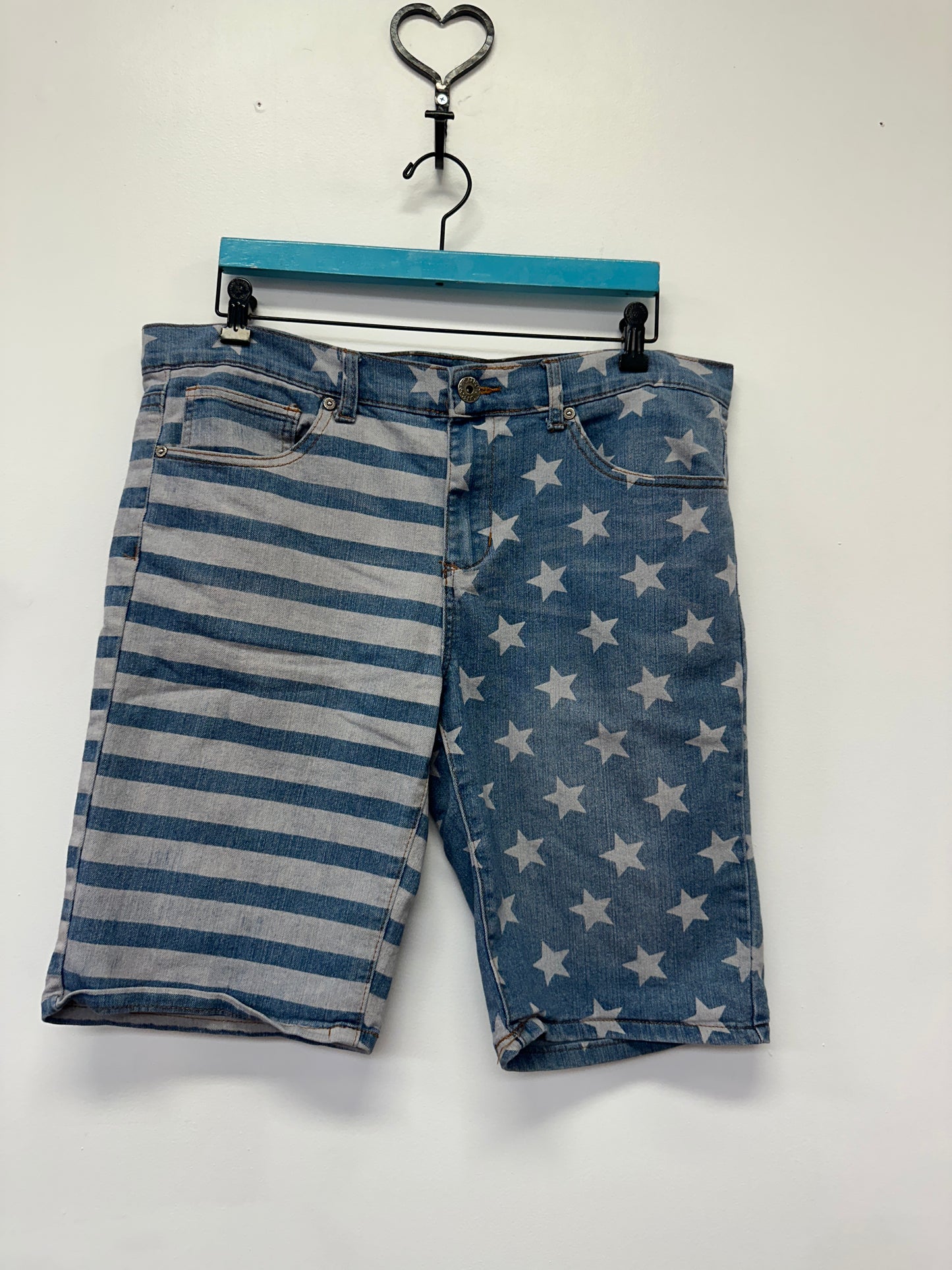 Carbon Stars n Stripes Jean Shorts