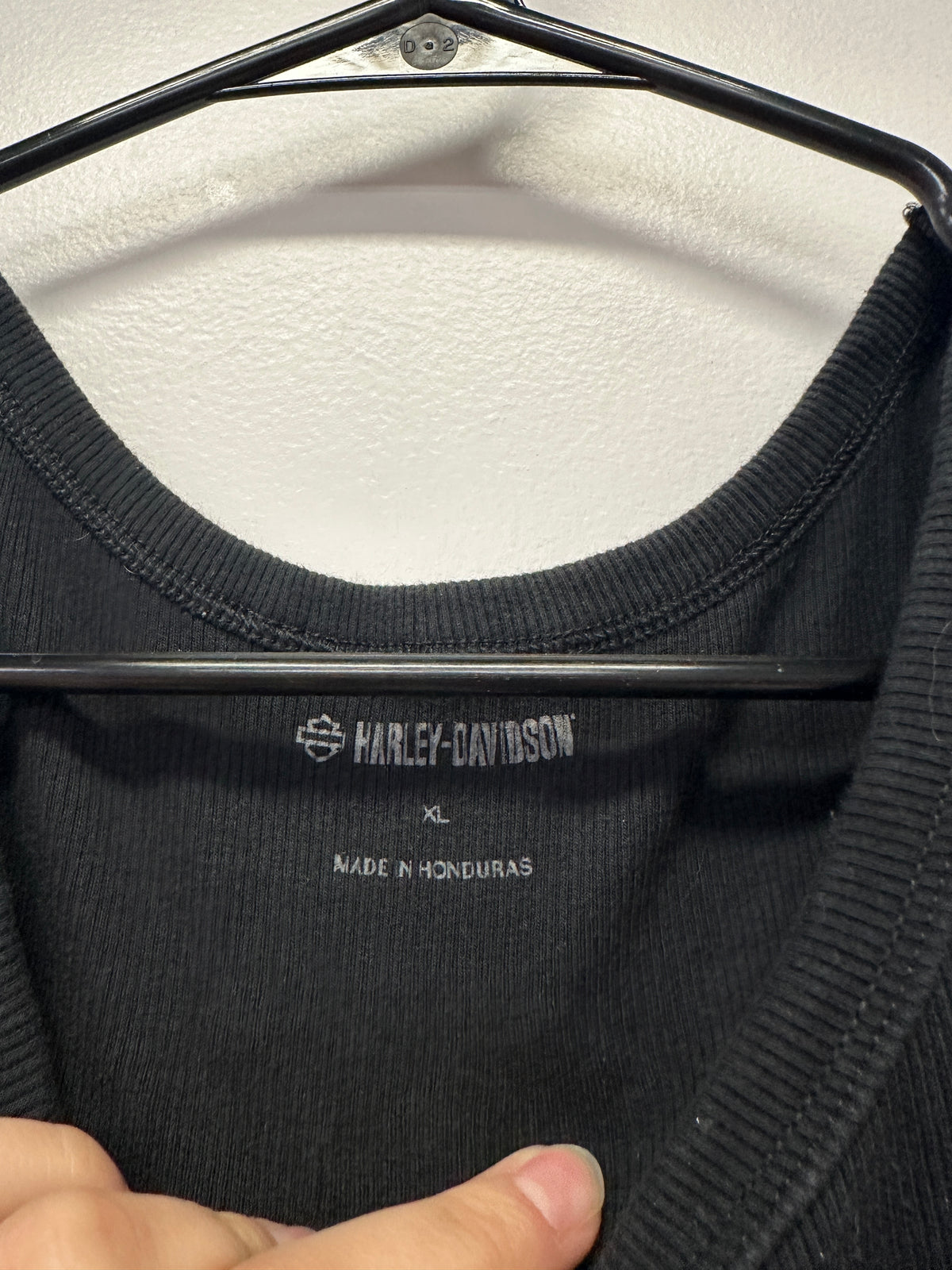 Harley Black Ribbed Tank Top