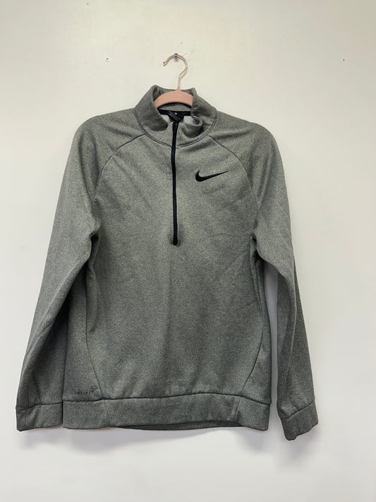 Grey Nike Dri-FIT Quarter Zip Pullover