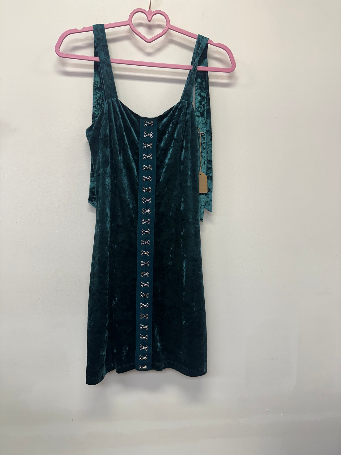 Teal Velvet Dress