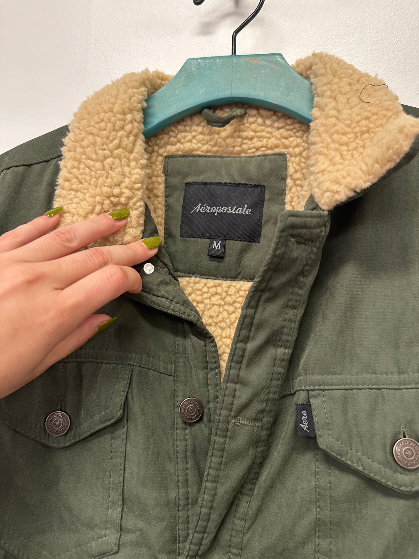 Aeropostale Sherpa Lined Utility Jacket