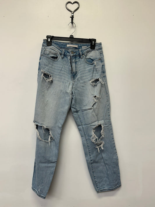Eunina Light Wash Ripped Skinny Jeans