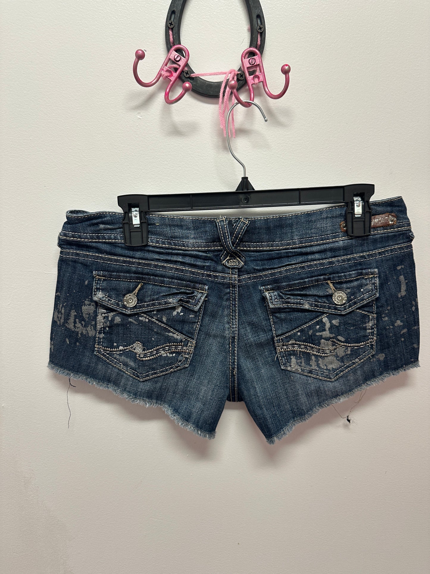 Almost Famous Paint Splatter Jean Shorts