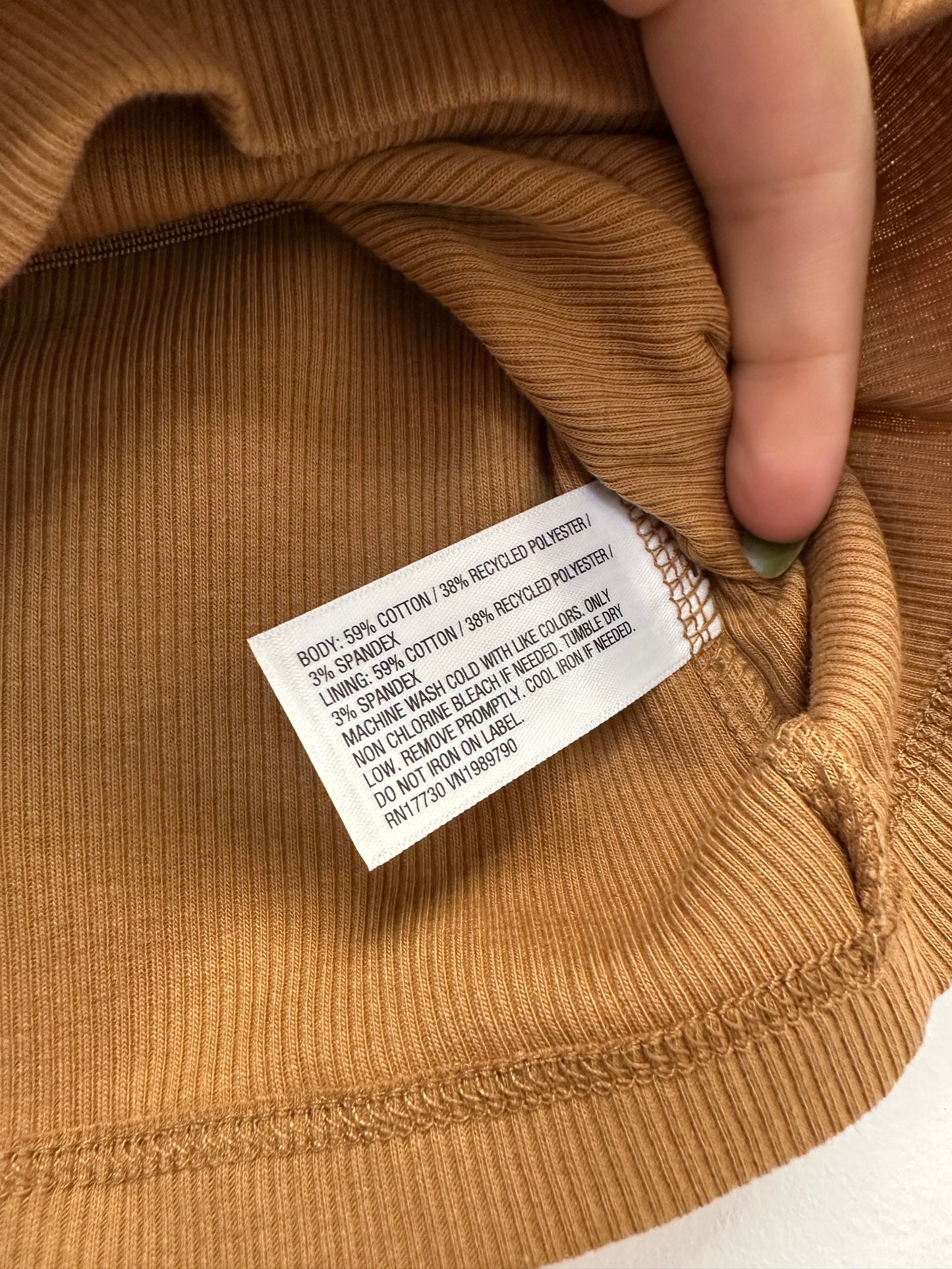 A New Day Brown Ribbed Tube Top