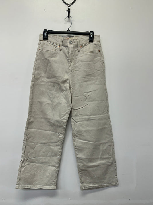 Levi Strauss Signature Cream High Rise Loose Crop Jeans W28