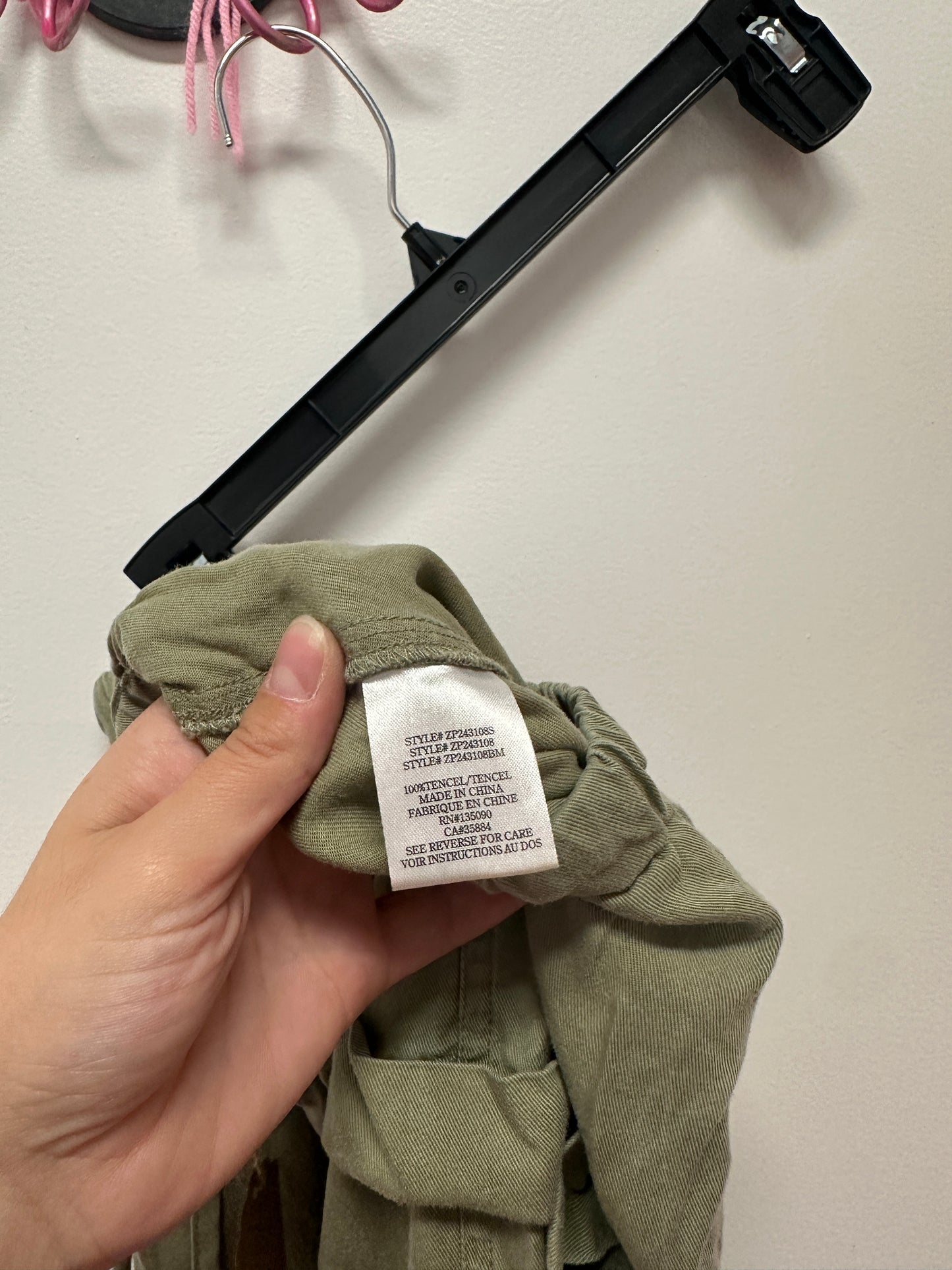 Tencel Olive Cargo Joggers