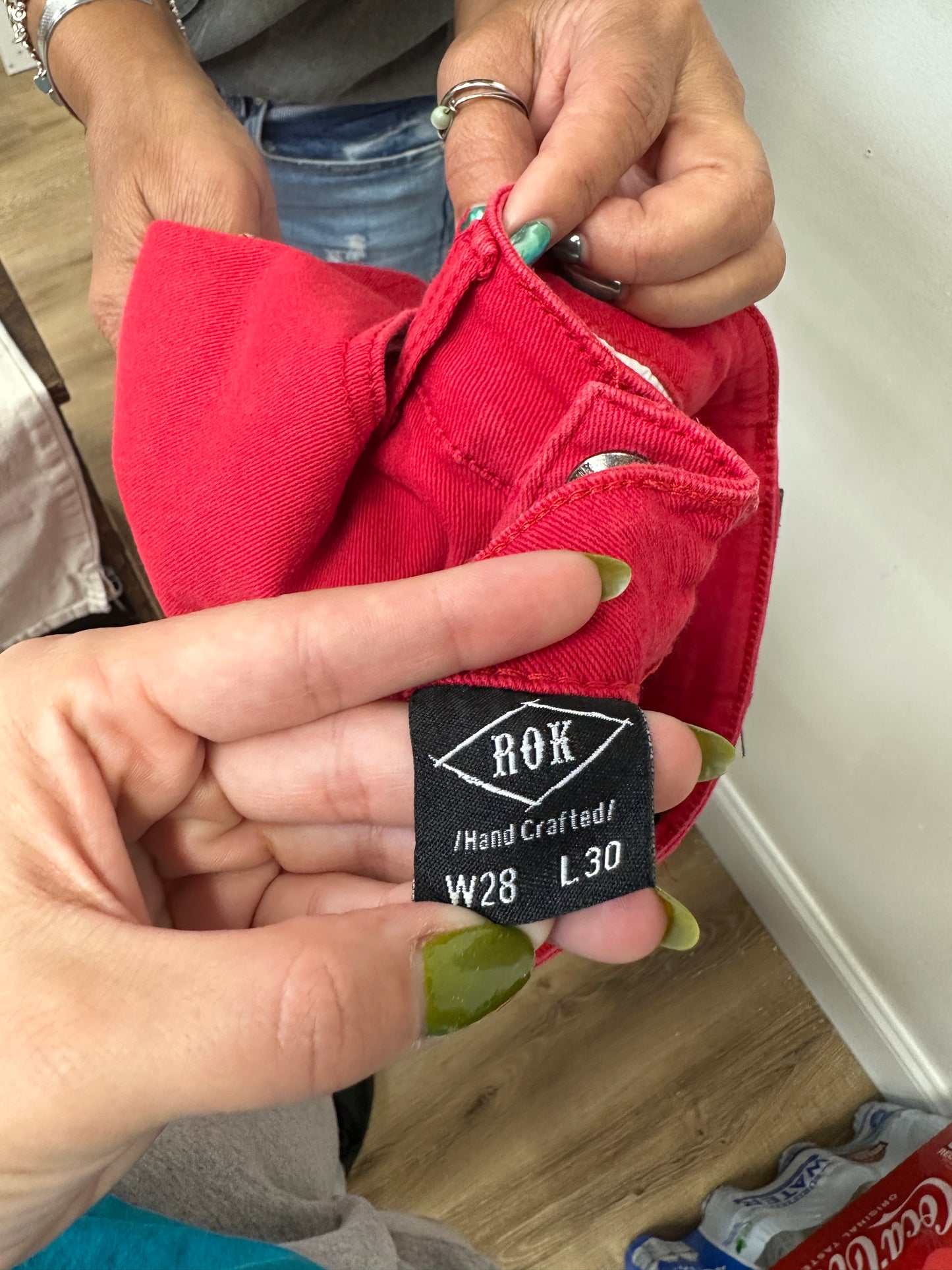 ROX Red Denim Jeans – W28 L30