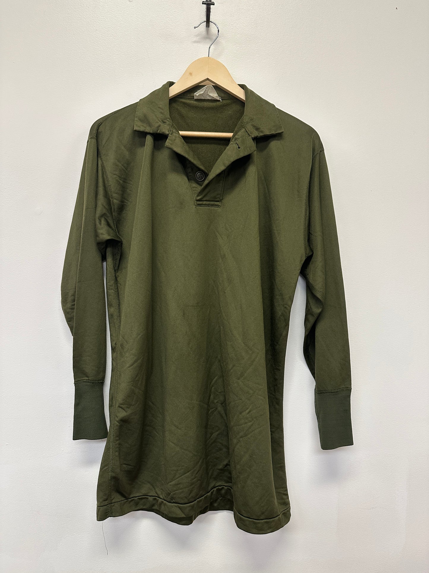 Olive Green Long Sleeve Polo Top