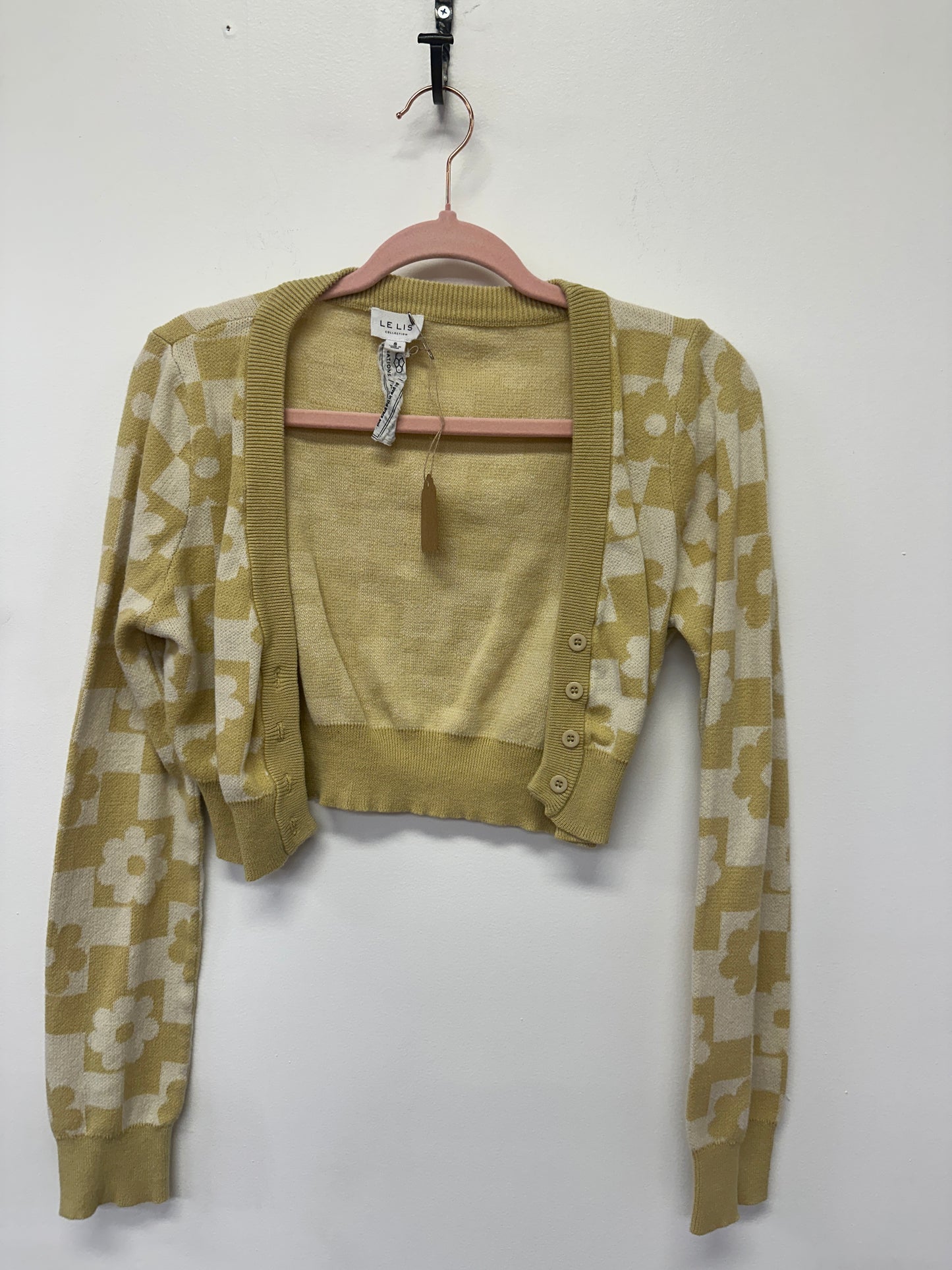 Yellow Checkered Cardigan