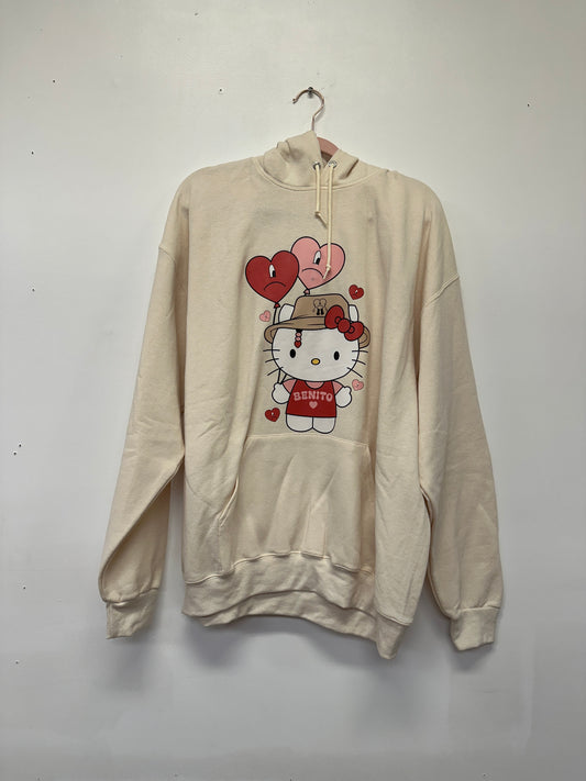 Hello Kitty Cream Graphic Hoodie XL