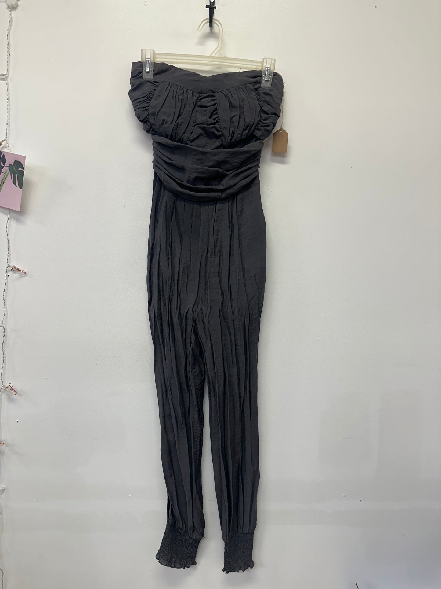 Gray Strapless Jumpsuit