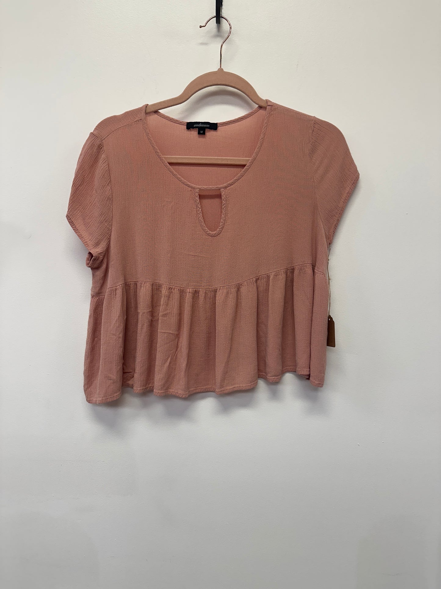 Ambiance Pink Babydoll Crop Top