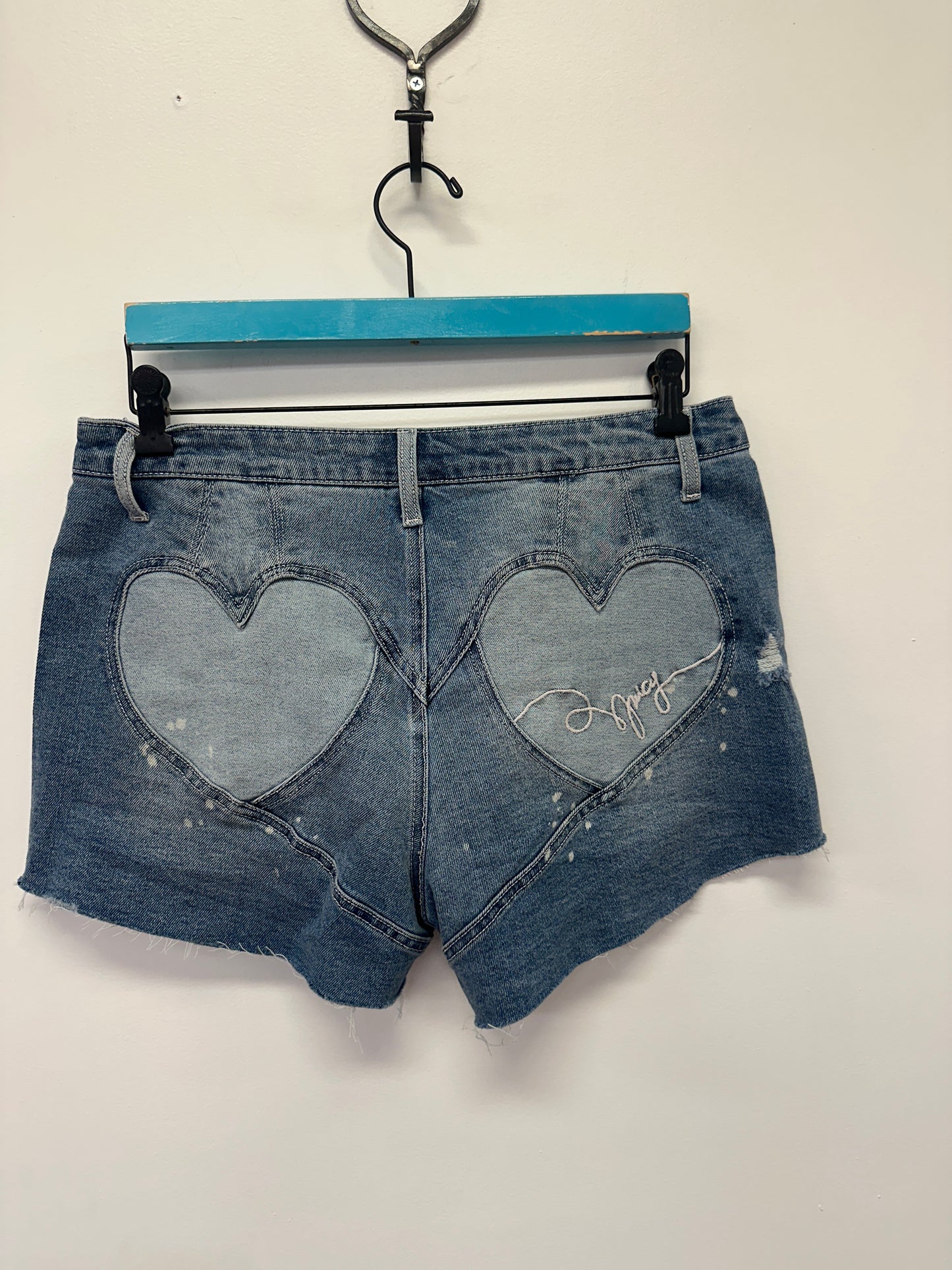 Juicy Couture Heart Pocket Denim Shorts