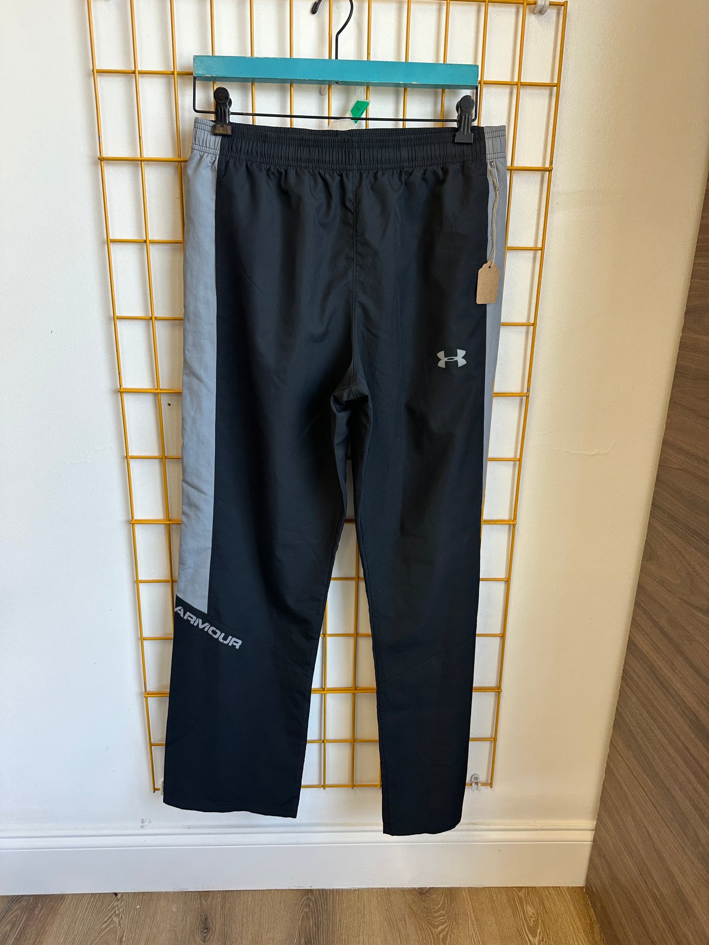Under Armour Black & Gray Track Pants