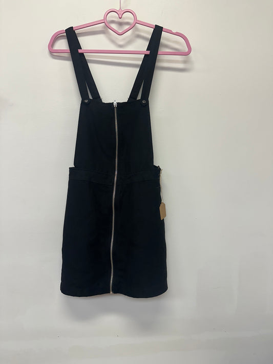 Black Overall Pinafore Dress