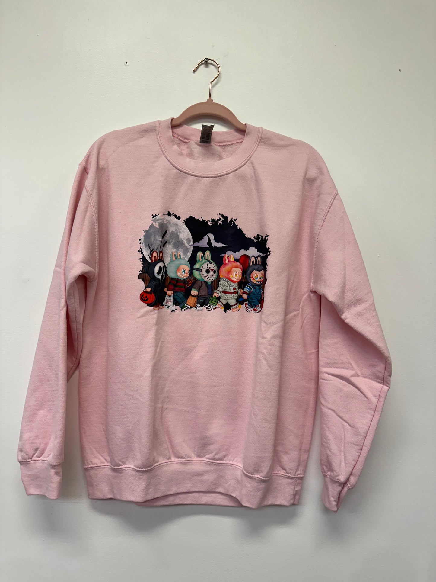 Pink Horror Bunny Graphic Crewneck