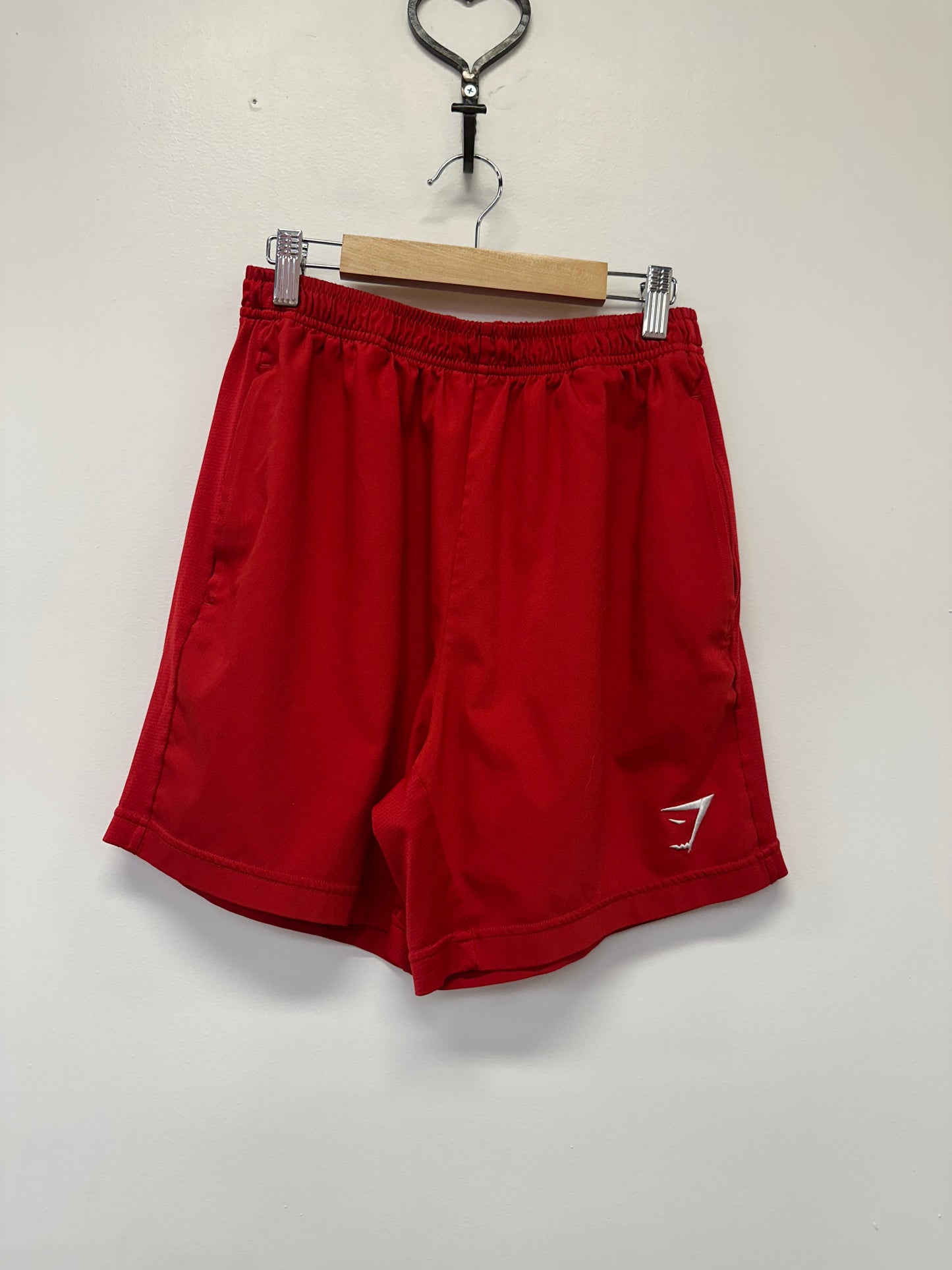 Red Gymshark Athletic Shorts