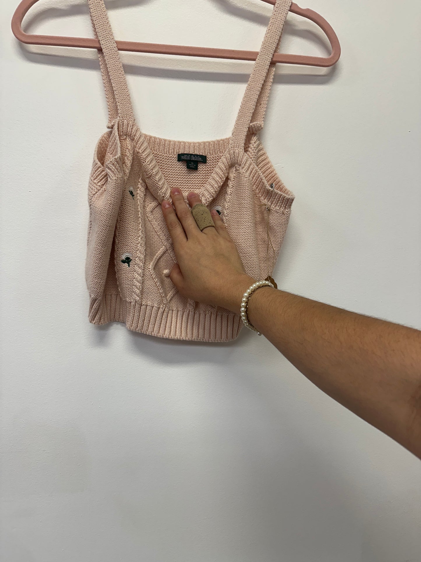 Wild Fable Pink Knit Crop
