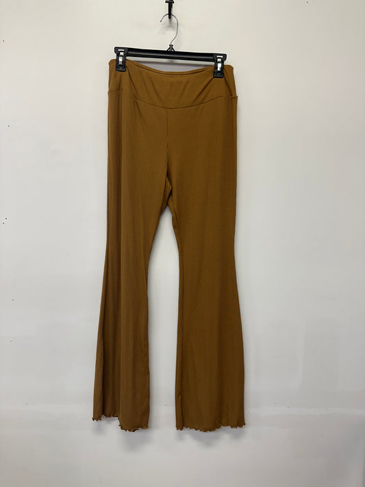No Boundaries Brown Ribbed Flare Pants