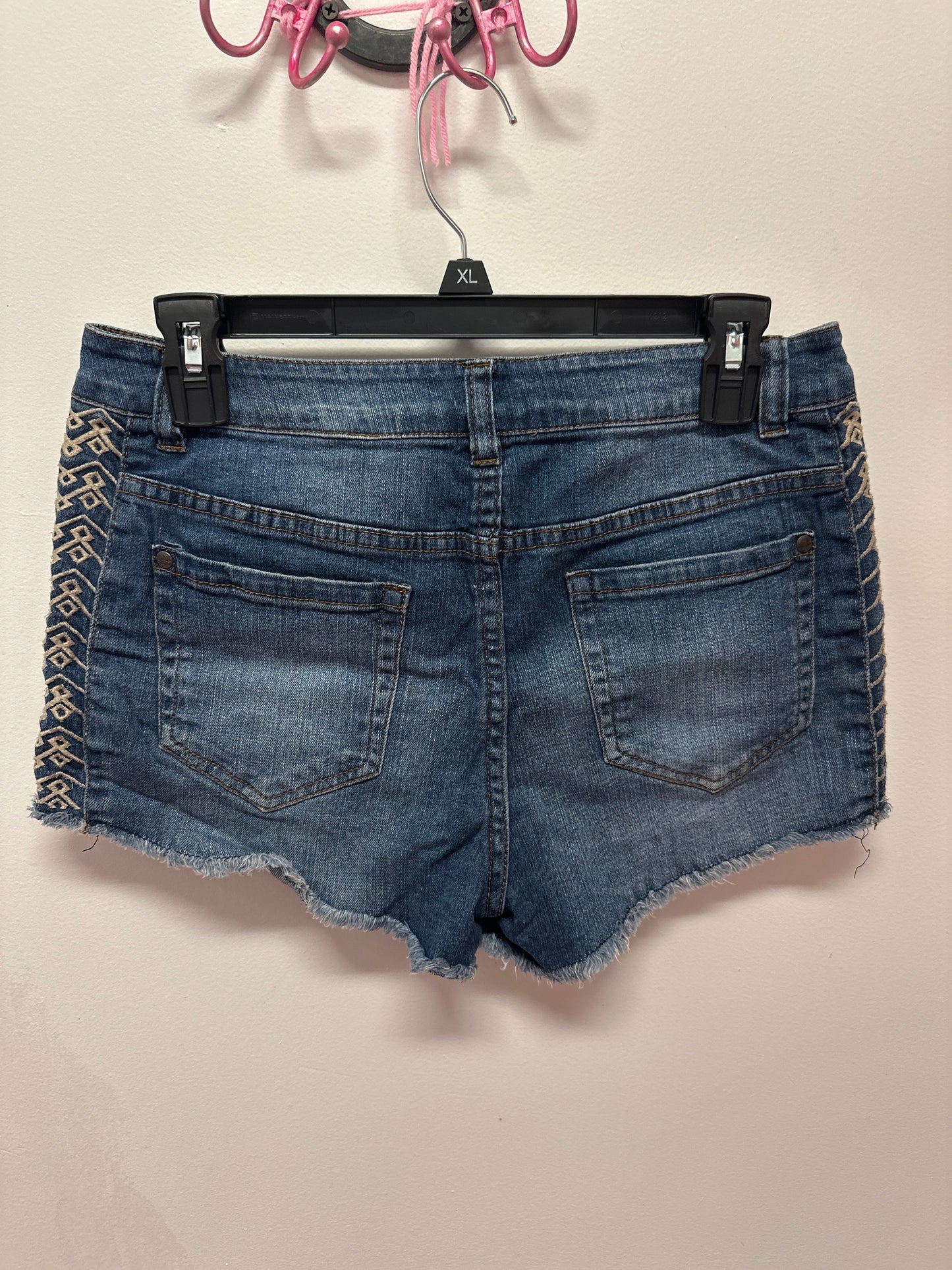 Celebrity Pink Beige Stitch Jean Shorts