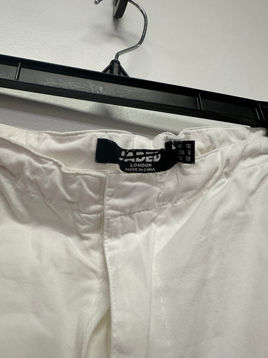 Jaded London White Cargo Pants